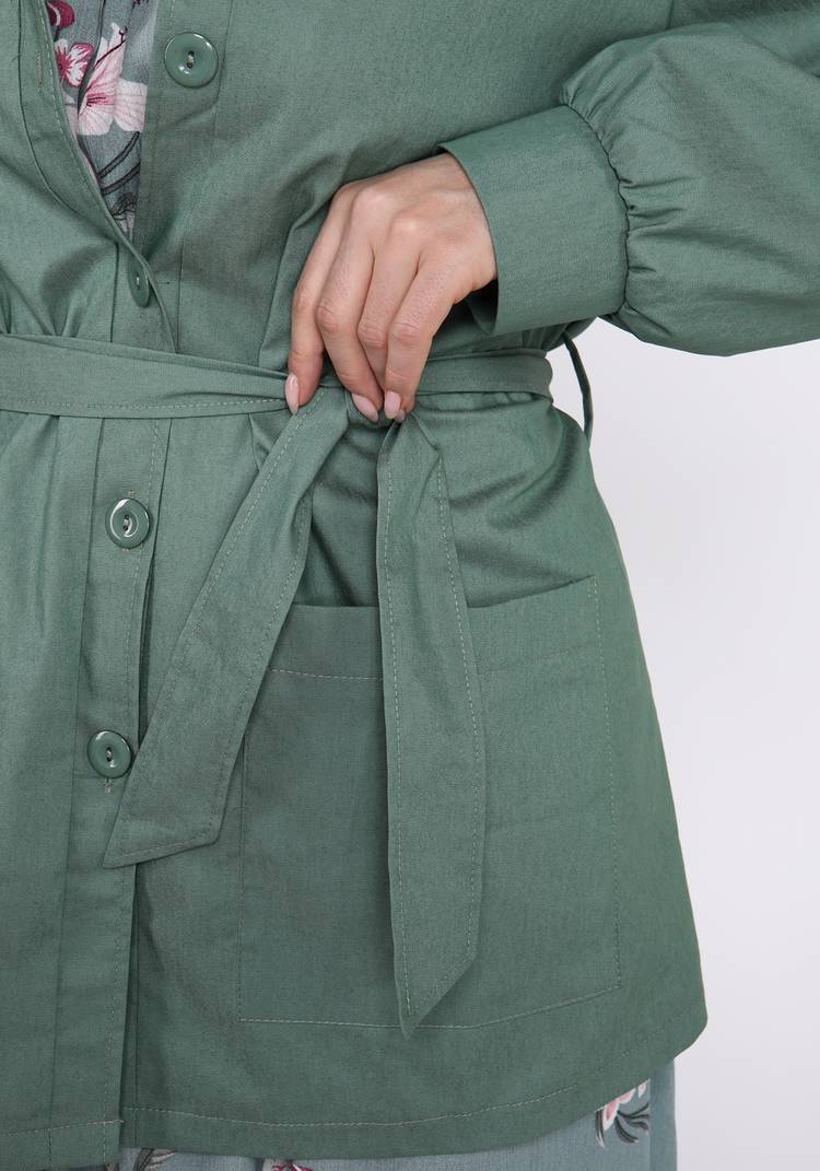 Жакет с поясом на пуговицах шир.  750, рис. 13