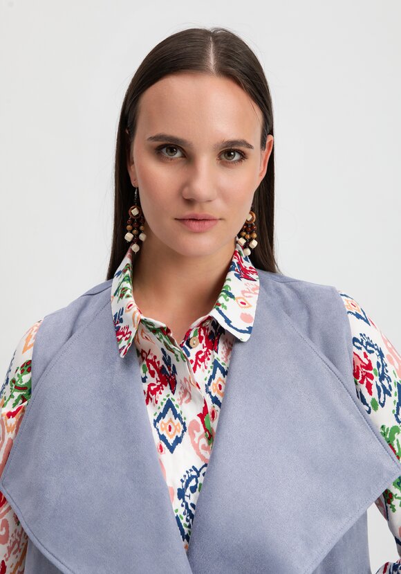 Жилет оверсайз с воротом апаш шир.  580, рис. 14