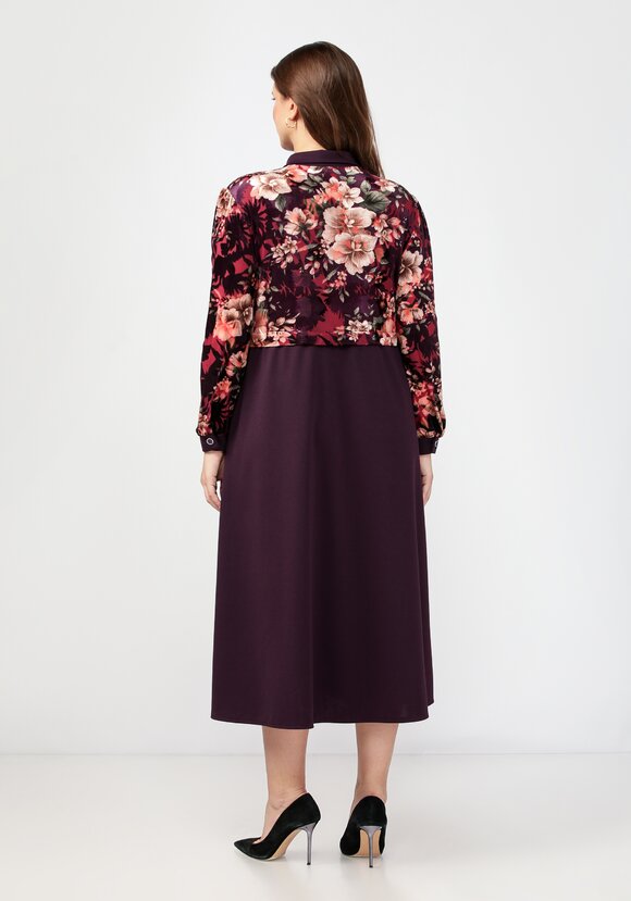 Платье из комбинированной ткани Джесс шир.  580, рис. 2