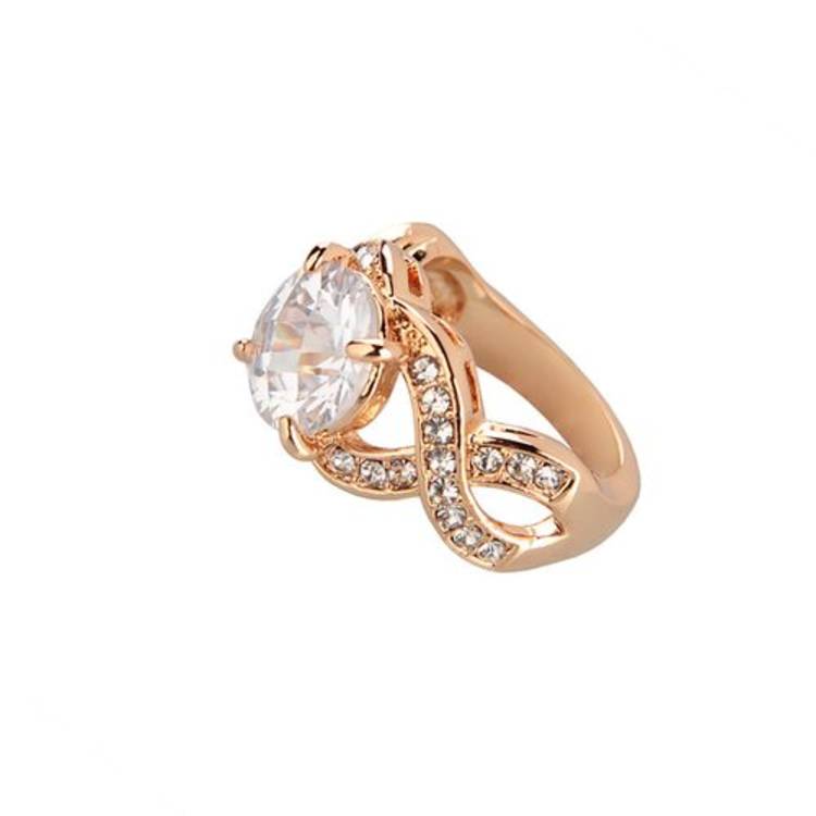 Кольцо Жаклин, желтое шир.  750, рис. 1