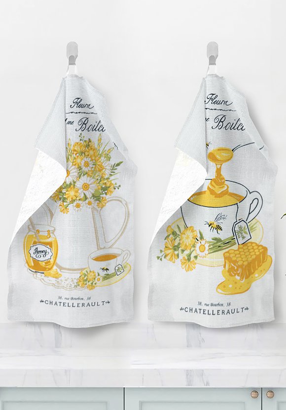 Комплект кухонных полотенец Медовый чай шир.  580, рис. 2