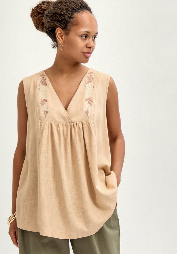 Блуза с вышивкой по переду и спинке шир.  580, рис. 8