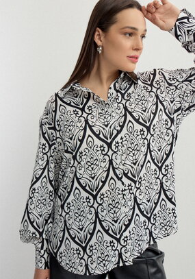 Рубашка на пуговицах с графическим принтом