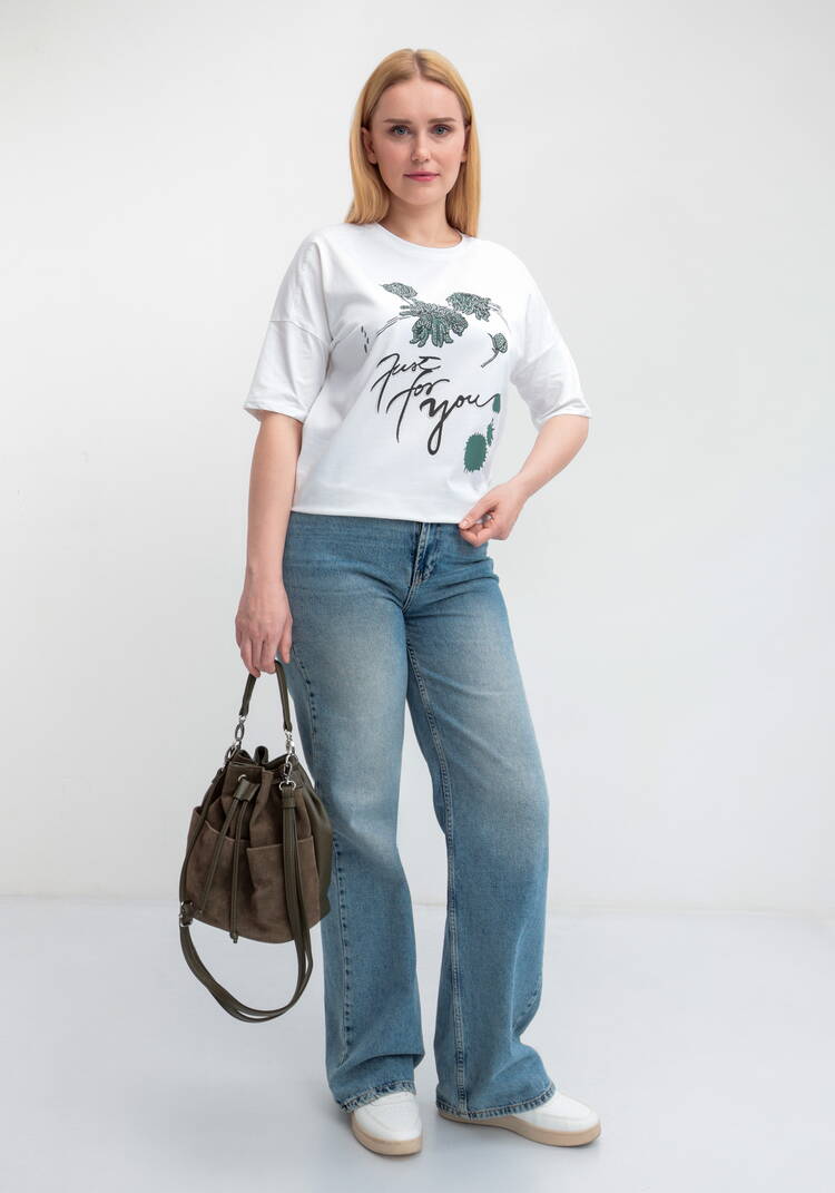 Футболка с принтом и рукавом 3/4 шир.  750, рис. 28