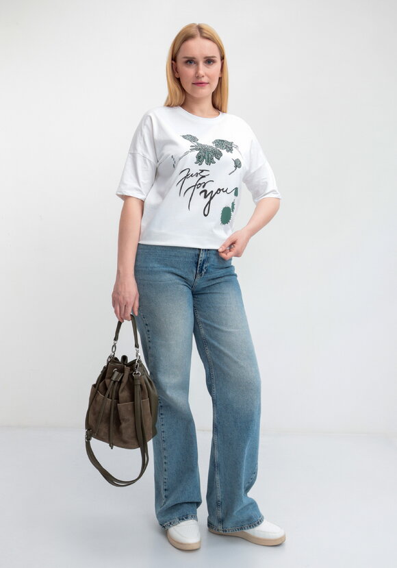 Футболка с принтом и рукавом 3/4 шир.  580, рис. 28