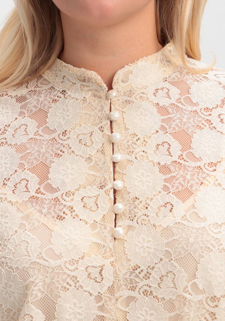 Блуза ажурная с цветочным принтом шир.  750, рис. 15