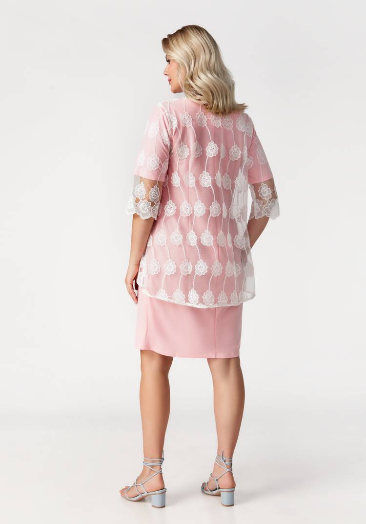 Платье двойка с гипюровой накидкой шир.  750, рис. 4