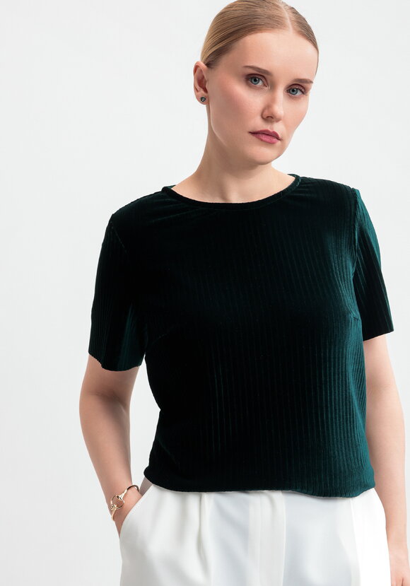 Блуза из плиссированного бархата шир.  580, рис. 6