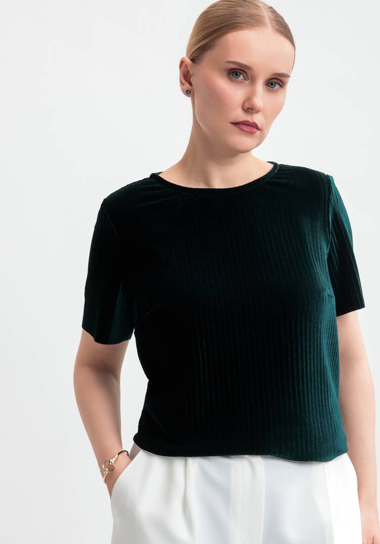 Блуза из плиссированного бархата шир.  750, рис. 6