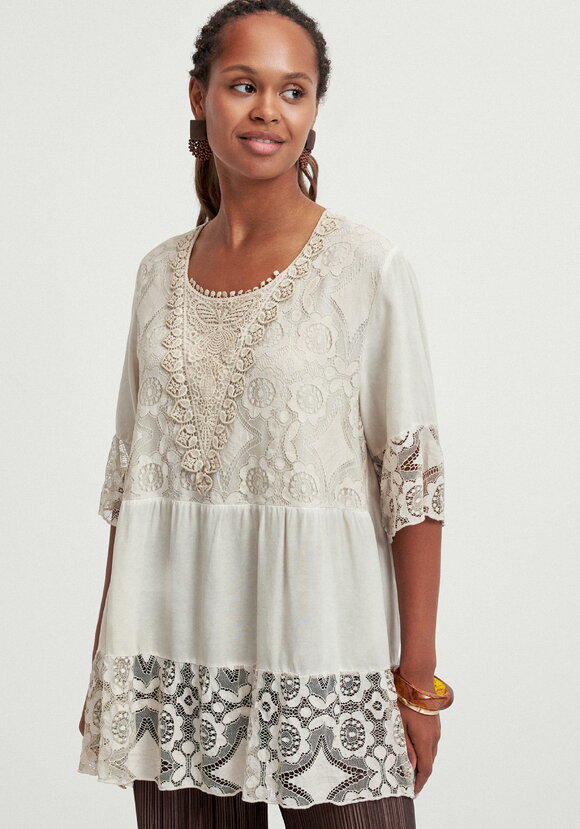 Туника ярусная кружевная шир.  580, рис. 9