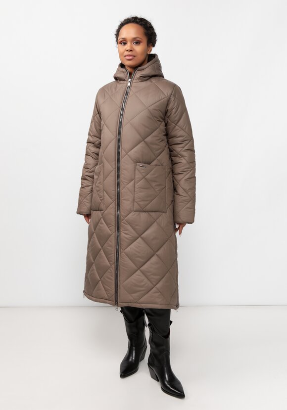 Пальто стеганое с боковыми разрезами шир.  580, рис. 10