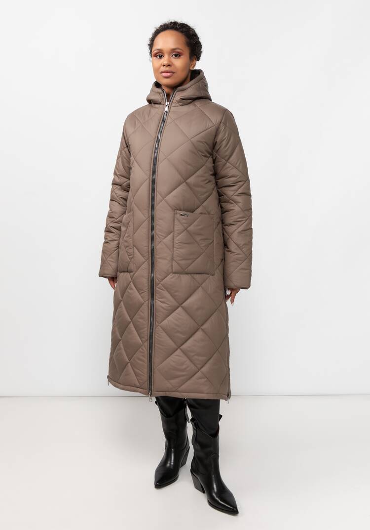 Пальто стеганое с боковыми разрезами шир.  750, рис. 10