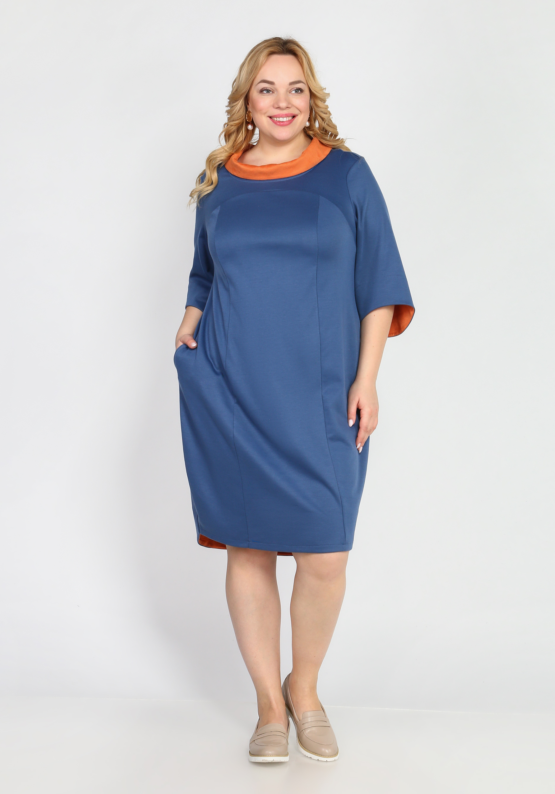 Платье "Воздушное счастье" GalaGrosso, размер 50, цвет синий - фото 10