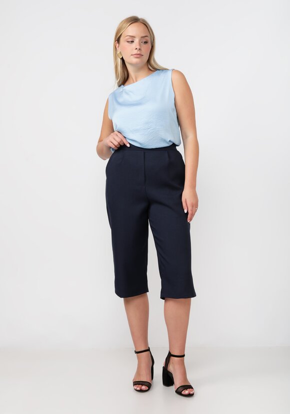 Капри с карманами прямого кроя шир.  580, рис. 2