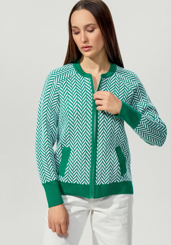 Бомбер женский на молнии с широкими манжетами шир.  580, рис. 15