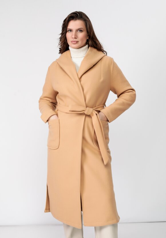 Пальто удлиненное с поясом шир.  580, рис. 11