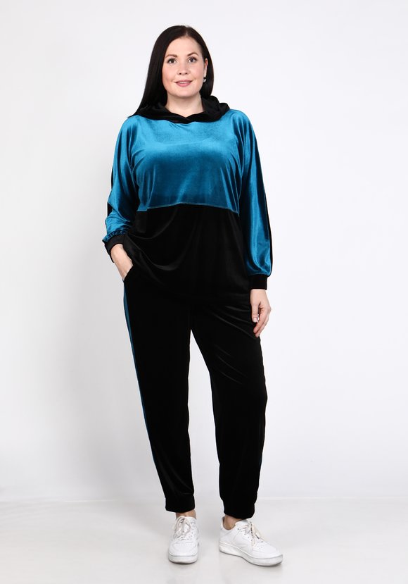 Туника бархатная с капюшоном шир.  580, рис. 26