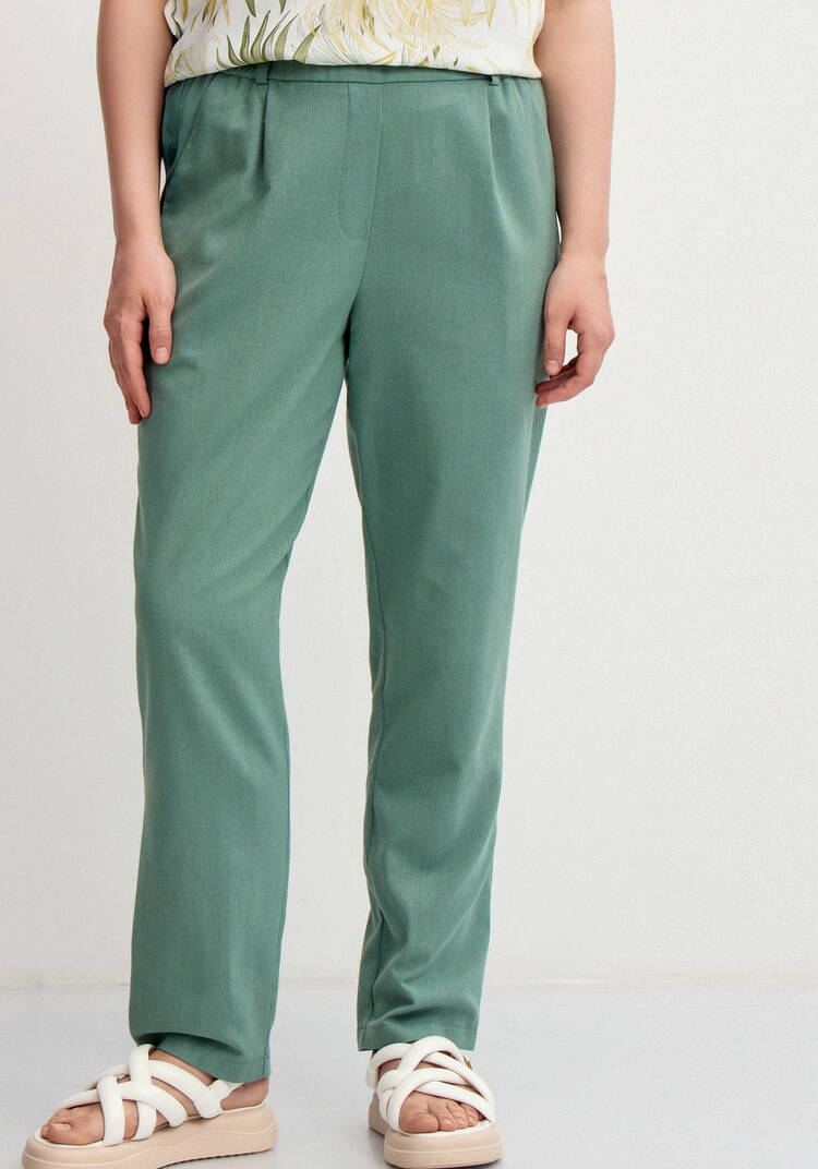 Брюки изо льна длиной 7/8 шир.  750, рис. 26