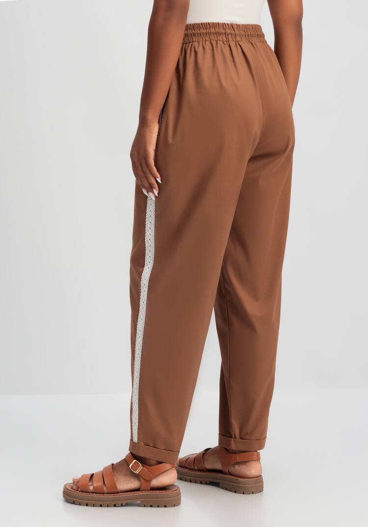 Брюки-бананы с кружевной вставкой шир.  750, рис. 20