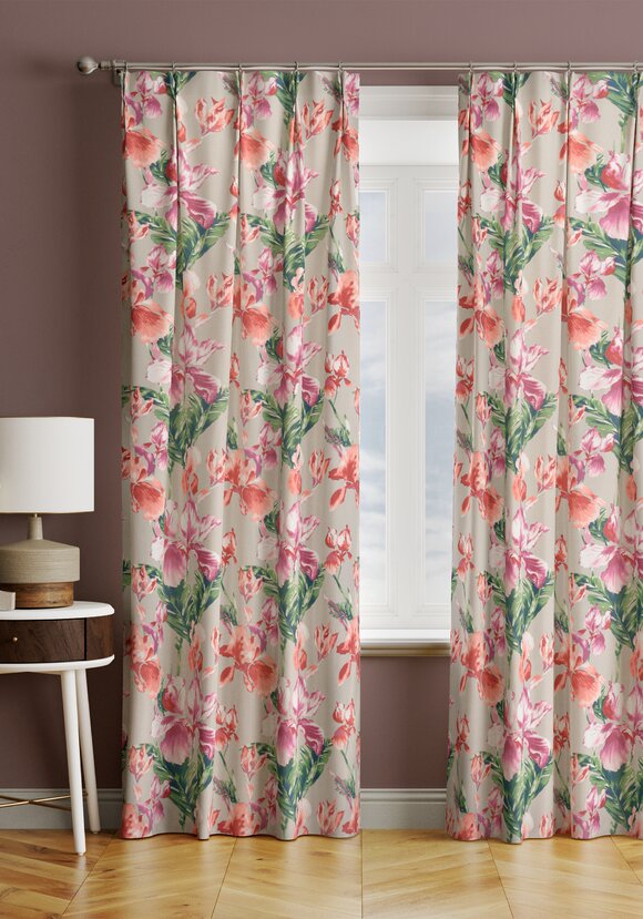 Портьера Акварельные ирисы шир.  580, рис. 12