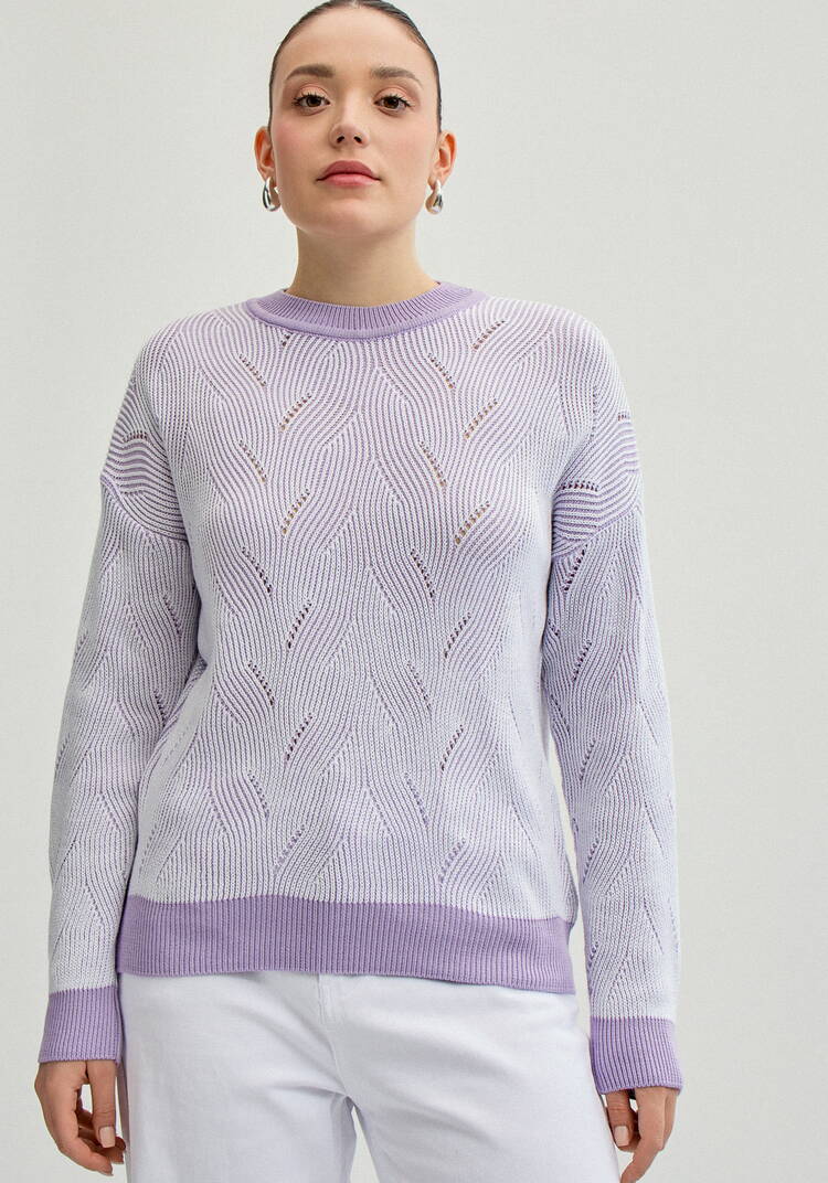 Джемпер с фактурным орнаментом шир.  750, рис. 30