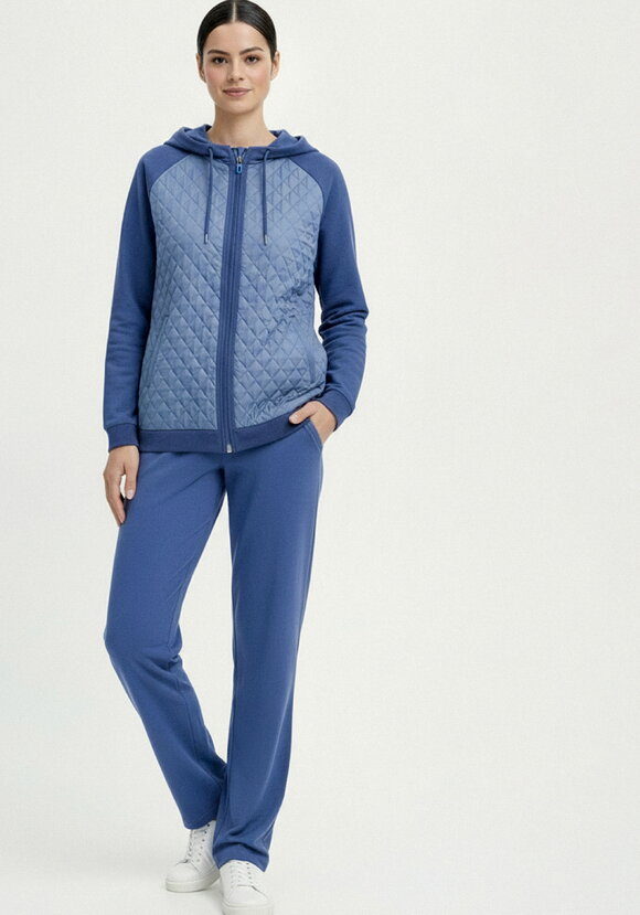 Бомбер с капюшоном из комбинированной ткани шир.  580, рис. 19