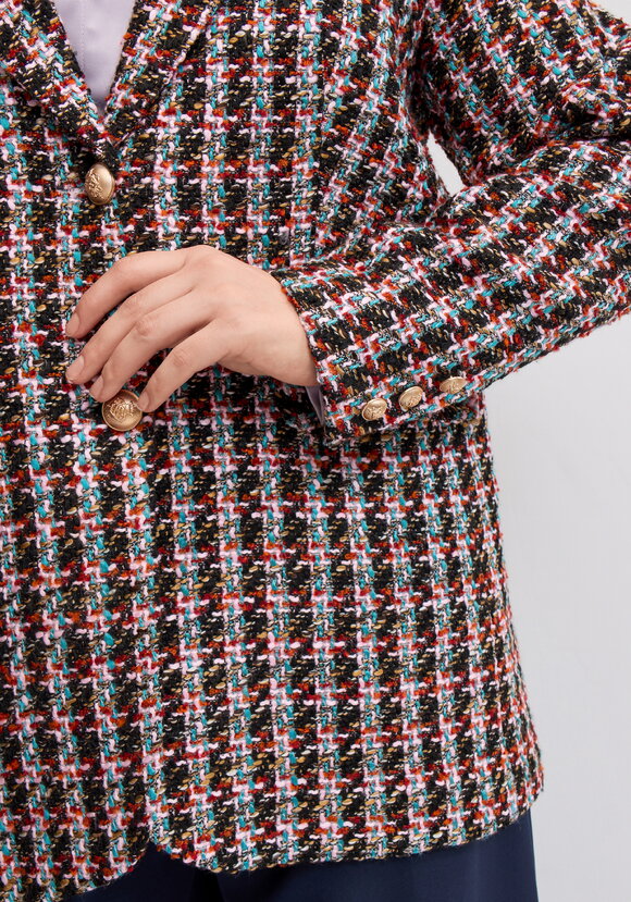 Пиджак из твида в клетку на подкладе шир.  580, рис. 9