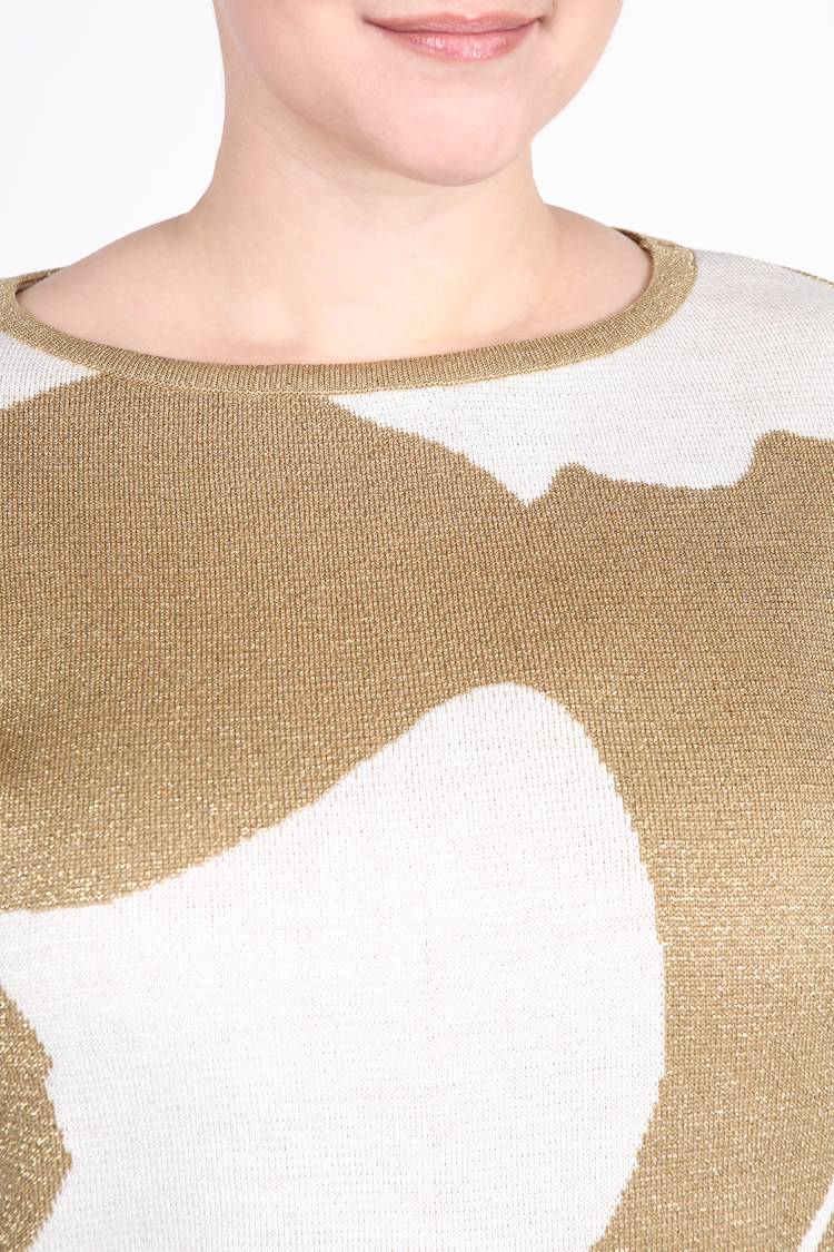 Джемпер с принтом абстракция шир.  750, рис. 3