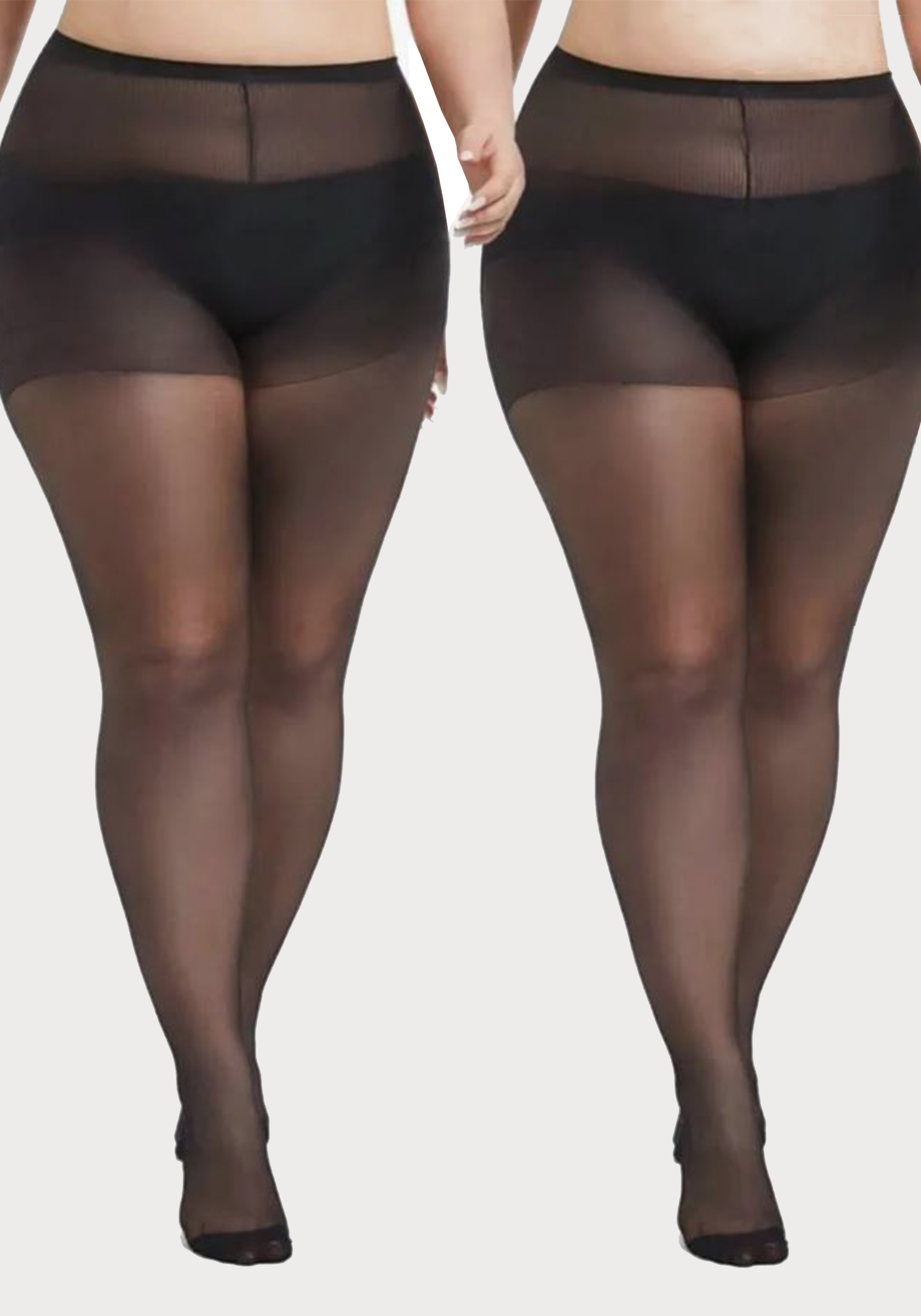 

Женские компрессионные колготки, Черные;52-62 2 шт