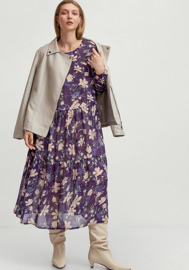 Платье свободного кроя с принтом цветок шир.  750, рис. 24