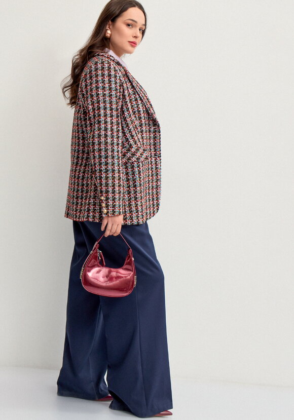 Пиджак из твида в клетку на подкладе шир.  580, рис. 10