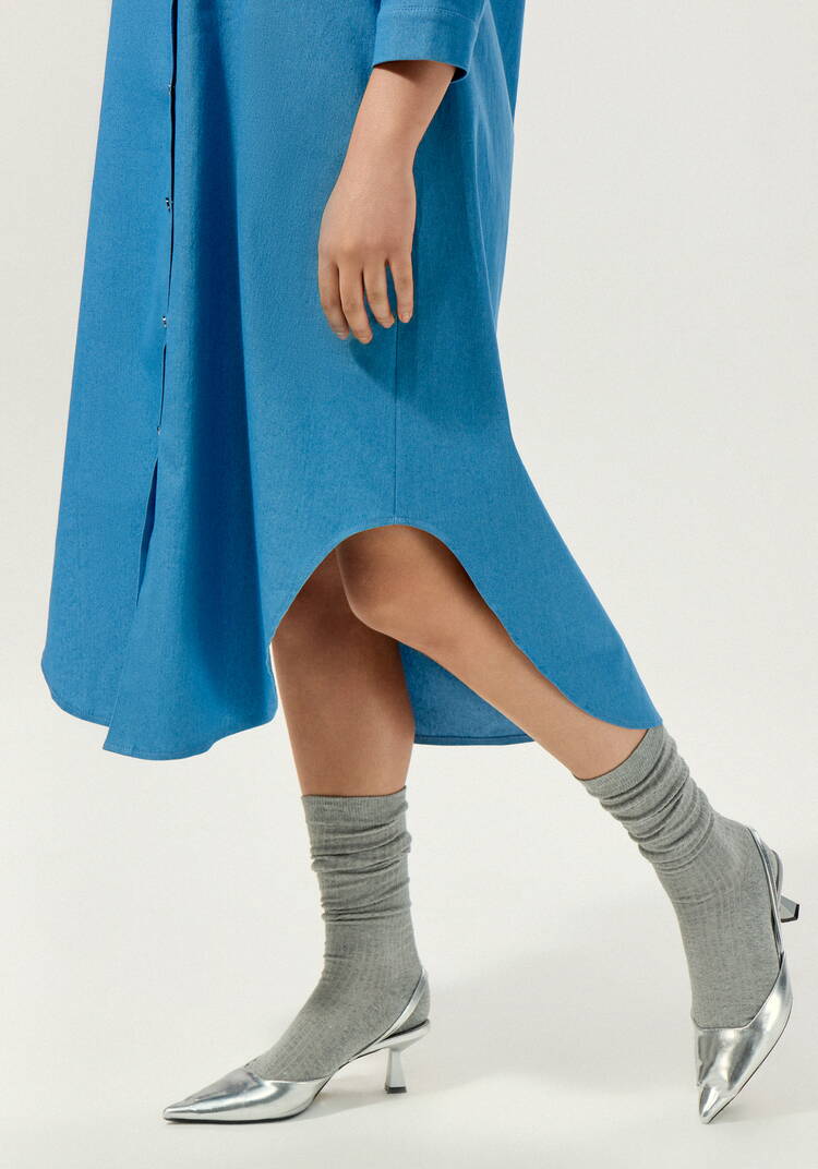 Платье-рубашка А-силуэта на кнопках шир.  750, рис. 15