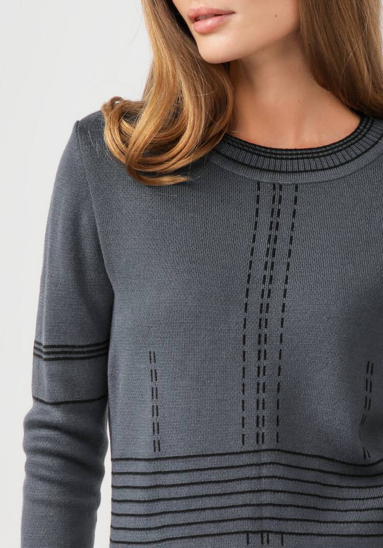 Платье миди с длинным рукавом и разрезом шир.  750, рис. 15