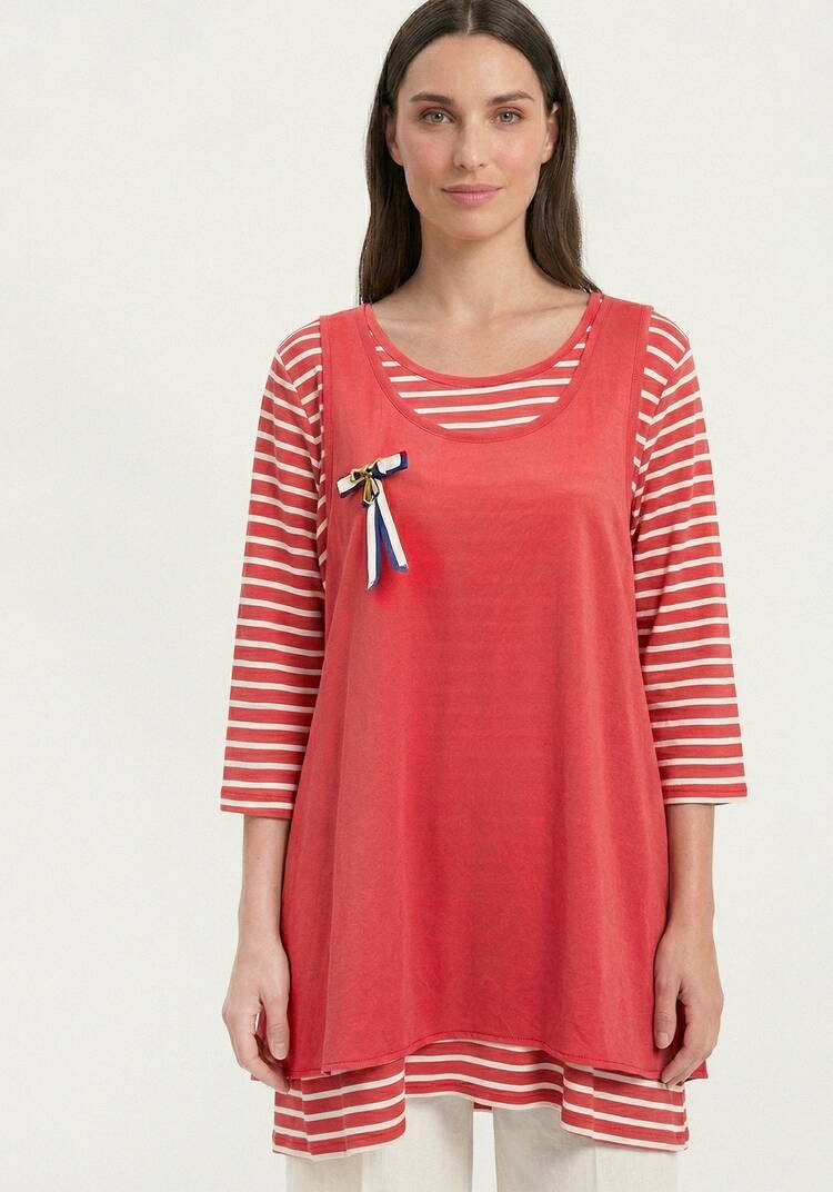 Комплект из блузы в полоску и топа шир.  750, рис. 3