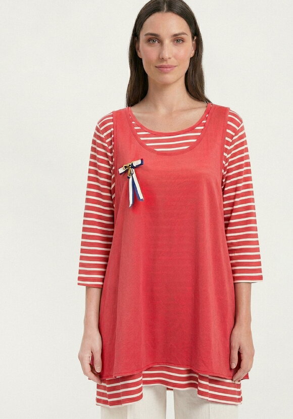 Комплект из блузы в полоску и топа шир.  580, рис. 3