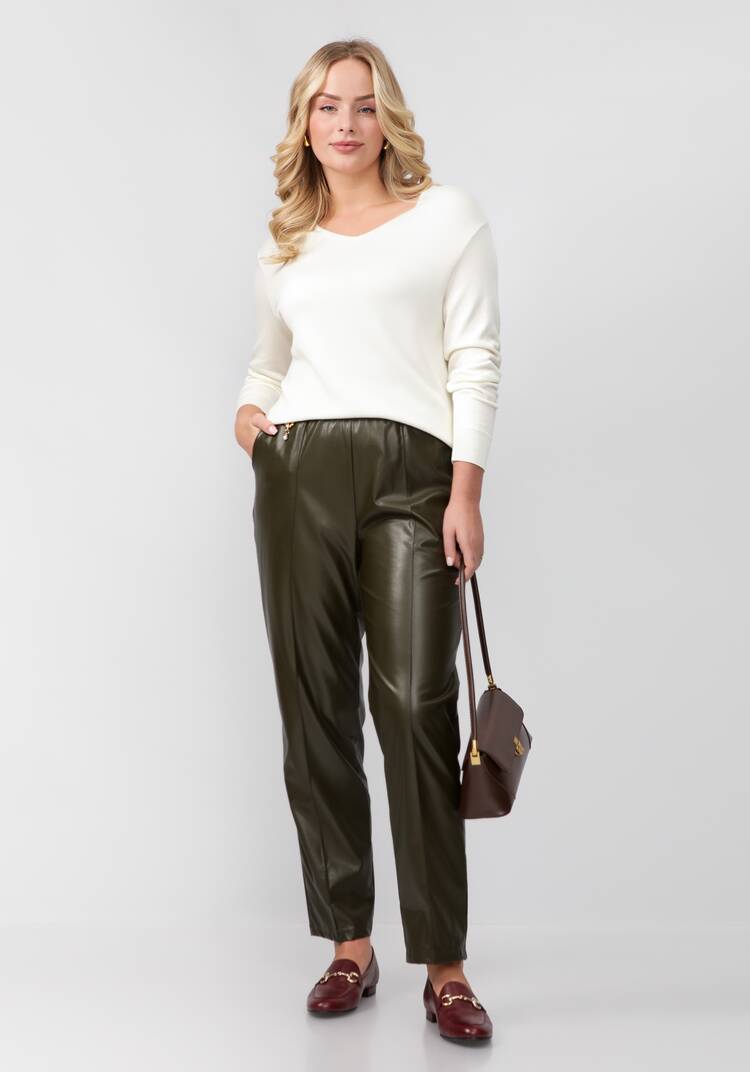 Брюки из экокожи со стрелками шир.  750, рис. 27