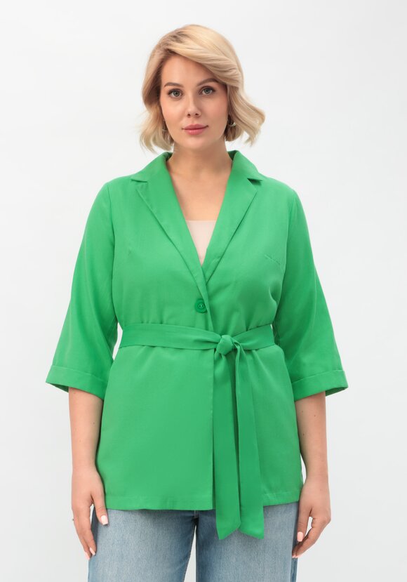 Пиджак с поясом из льна и хлопка шир.  580, рис. 29