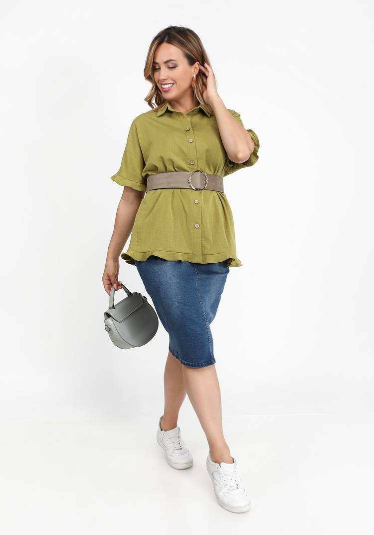 Блуза свободного силуэта с воланами шир.  750, рис. 11