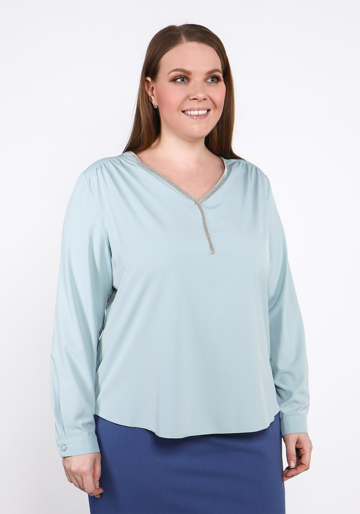 Блуза с декором "Юстина" Julia Weber, размер 50, цвет кремовый - фото 1