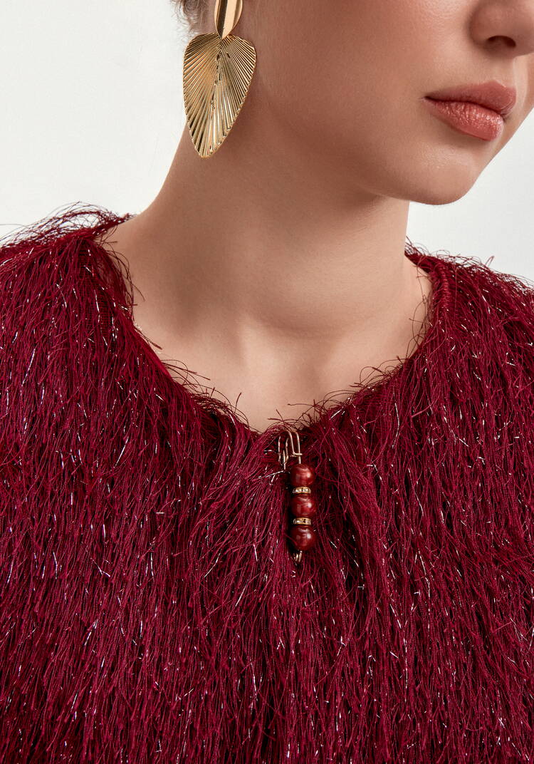 Жакет из ткани с блестящим ворсом шир.  750, рис. 5