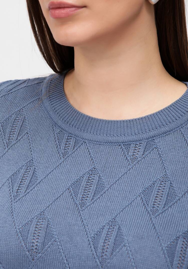 Джемпер ажурный удлиненный шир.  750, рис. 30