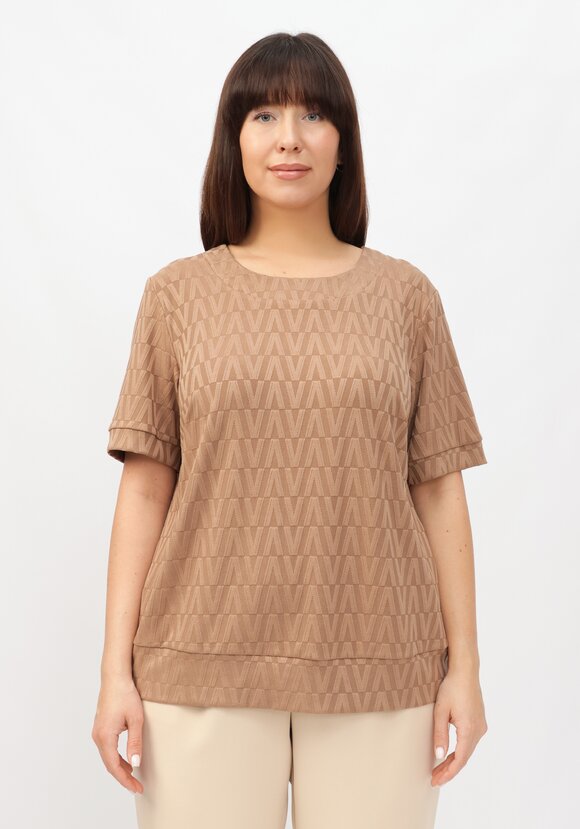 Джемпер с коротким рукавом и принтом шир.  580, рис. 4