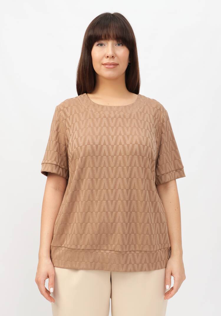 Джемпер с коротким рукавом и принтом шир.  750, рис. 4