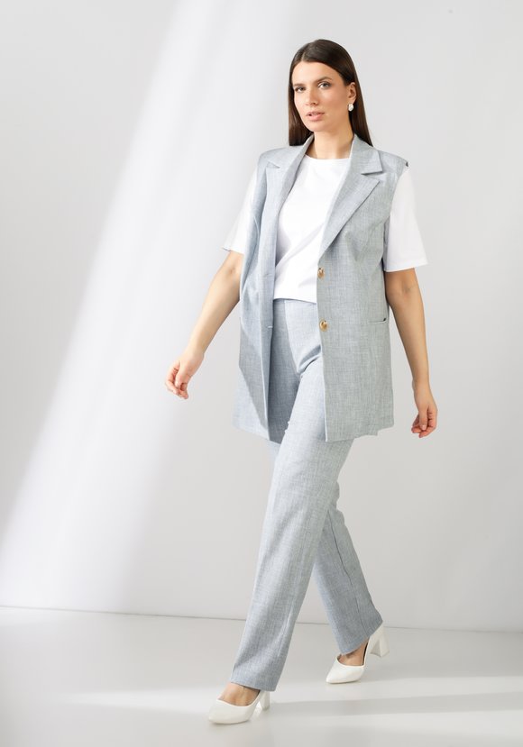 Брюки классические на широкой резинке шир.  580, рис. 28