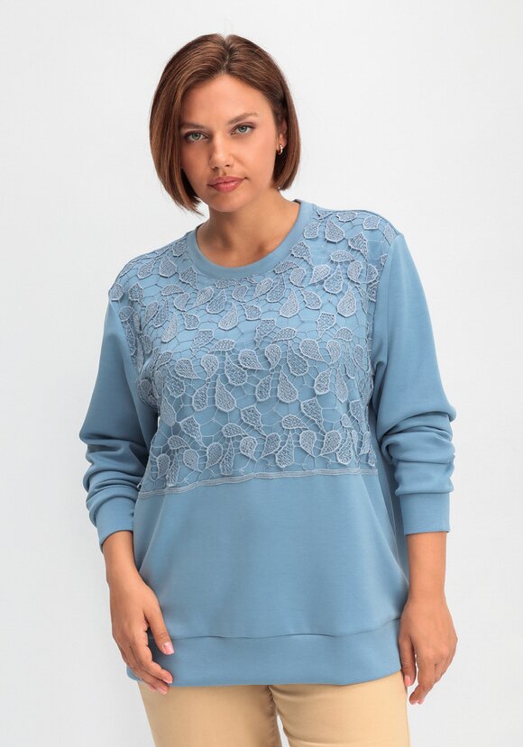 Свитшот с ажурным декором шир.  580, рис. 31