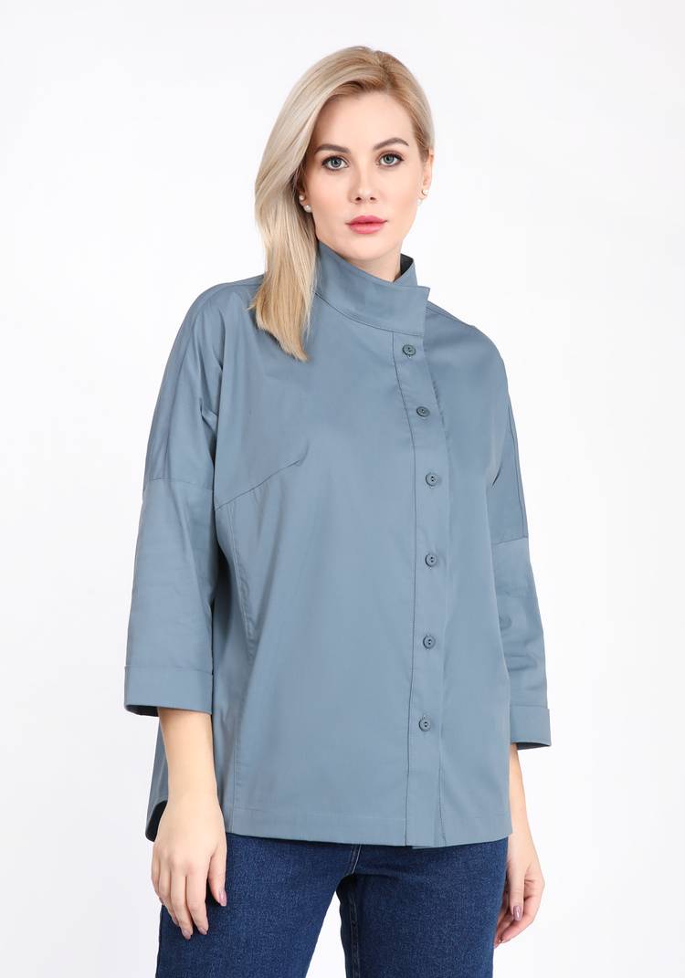 Блуза с ассиметричной застежкой шир.  750, рис. 9