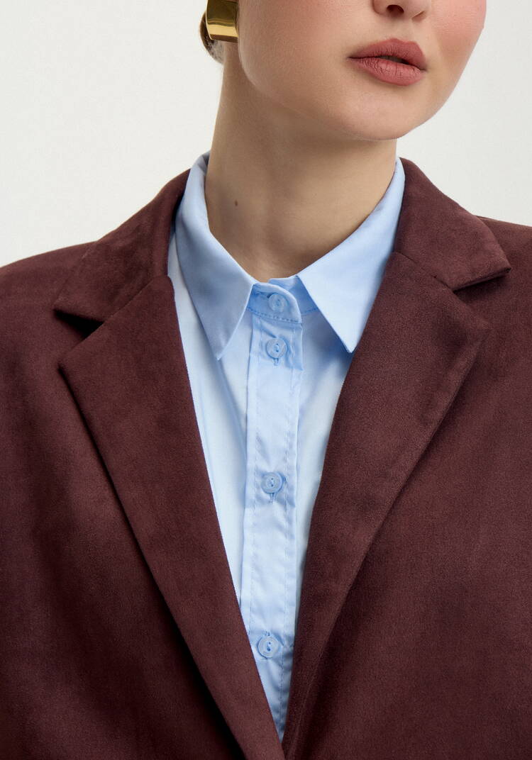 Пиджак одноборный замшевый шир.  750, рис. 5