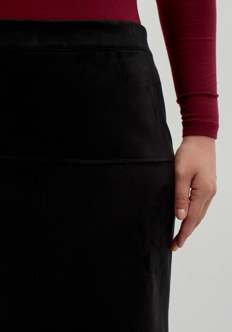 Юбка из экозамши на кокетке шир.  750, рис. 5