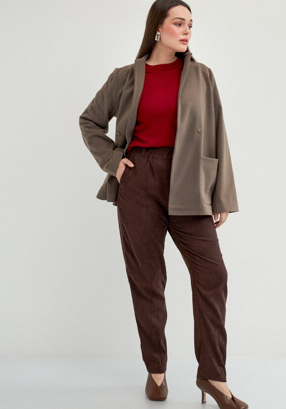 Брюки из микровельвета с комфортным поясом шир.  580, рис. 28