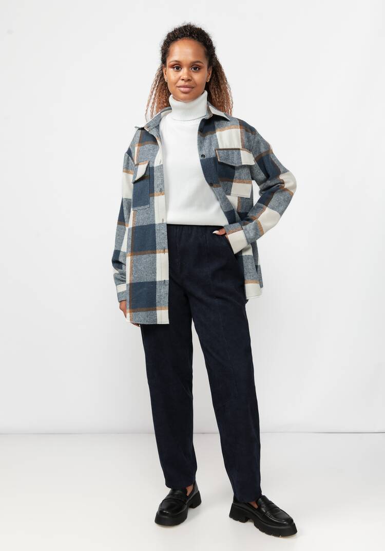 Брюки из микровельвета с рельефами шир.  750, рис. 6